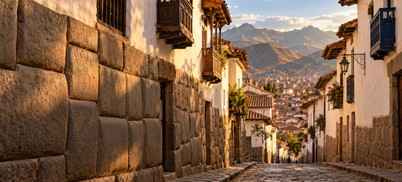 Imagen editorial ilustrativa de una calle del Centro Histórico de Cusco