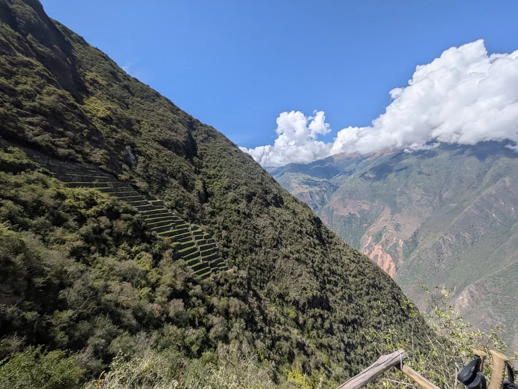 Terrazas del sector de las llamas sobre la ladera del cañón